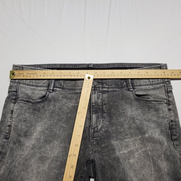 Apt 9 Womens Jeans Straight Leg Size 16 Stretch Cut Off Hem Gray - Picture 9 of 15